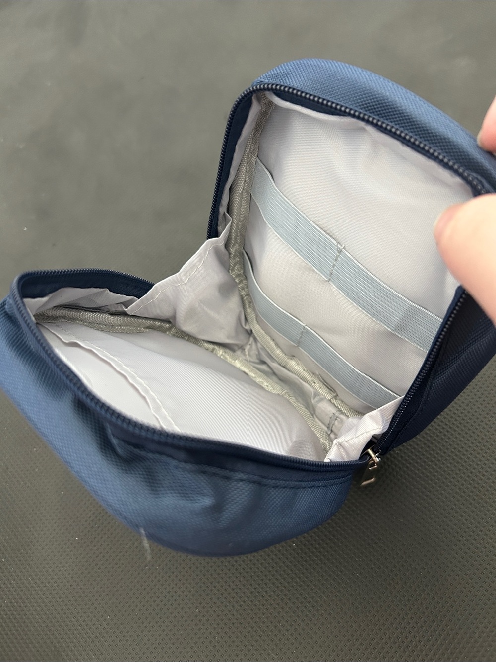 Compact Navy Electronics Organizer Pouch - Picture 2 of 3
